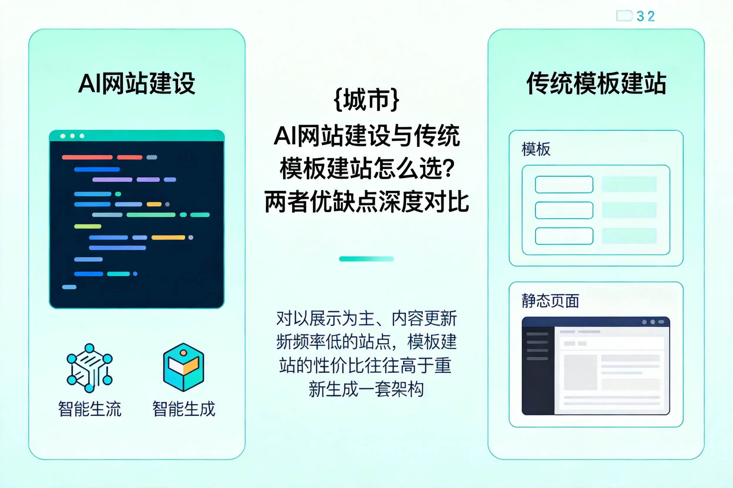 和田AI网站建设与传统模板建站怎么选?两者优缺点深度对比